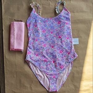 NWT Loveshackfancy Liberty Kandri One Piece Floral One Piece Swimsuit Medium